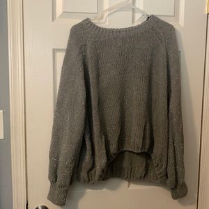 H&M Grey Glitter knit sweater